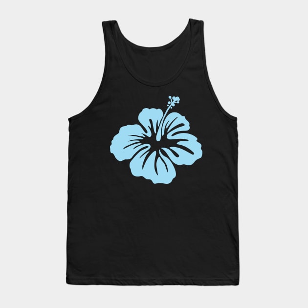 White light blue hibiscus tropical coconut girl aesthetic iPhone case Tank Top by blomastudios